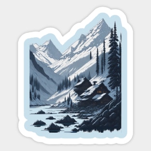 glacier MOUNTAINS Sticker